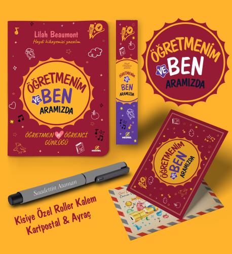 Öğretmenim ve Ben Aramızda Ayraç Kartpostal Kalem - Gri - Halkkitabevi