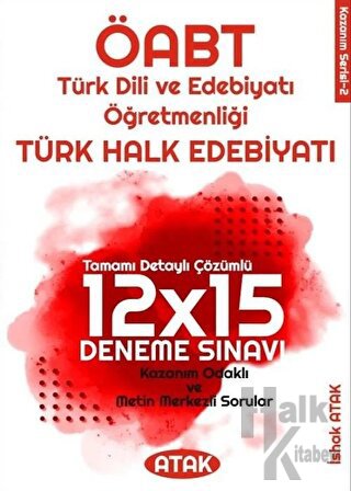 ÖABT Türk Dili Edebiyatı Öğretmenliği Türk Halk Edebiyatı 12x15 Deneme Çözümlü