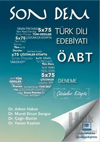 ÖABT Türk Dili ve Edebiyatı Son Dem 5 Deneme Çözümlü - Halkkitabevi