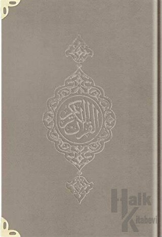 Orta Boy Kadife Kur'an-ı Kerim (Vizon, Yaldızlı, Mühürlü) - 1007 Vizon (Ciltli)