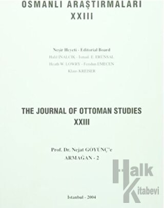 Osmanlı Araştırmaları - The Journal of Ottoman Studies Sayı: 23