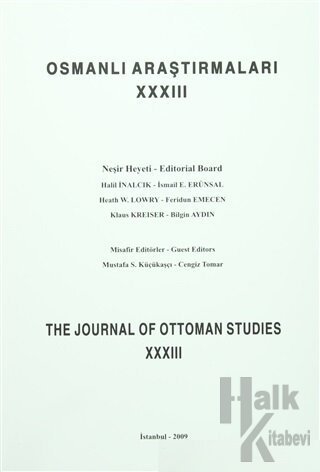 Osmanlı Araştırmaları - The Journal of Ottoman Studies Sayı: 33