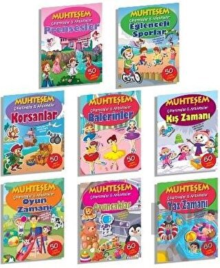Oyun Temalı Muhteşem Çıkartmalar - 8 Kitap Takım - Halkkitabevi