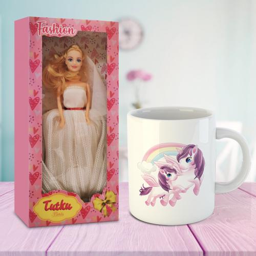 Oyuncak Bebek ve Unicorn Fincan - Halkkitabevi