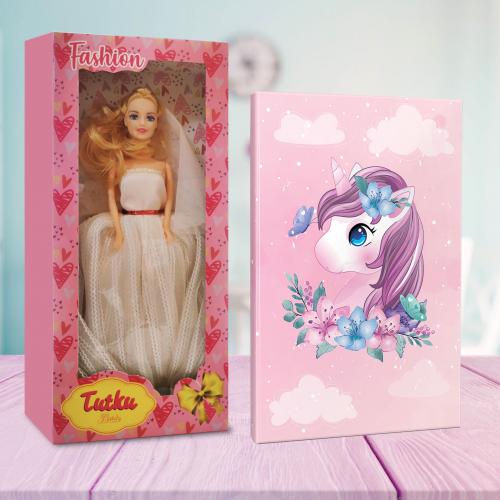 Oyuncak Bebek ve Unicorn Defter - Halkkitabevi