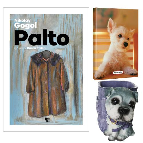 Palto - Nikolay Gogol ve Dekoratif Köpek Kalemlik - Pamuk Şeker Planlama Defteri
