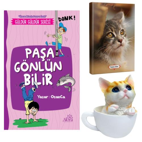 Paşa Gönlün Bilir - Mini Kedi Planlama Defteri ve Fincanda Kedi Kumbara