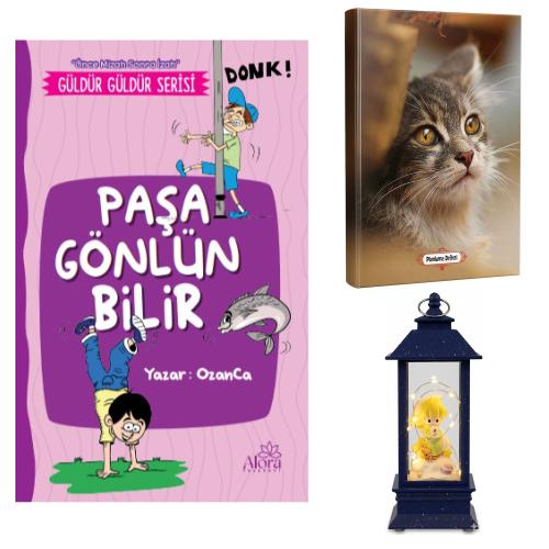 Paşa Gönlün Bilir - Minik Kedi Planlama Defteri ve Küçük Prens Temalı Fener Tipi Işıklı Kar Küresi