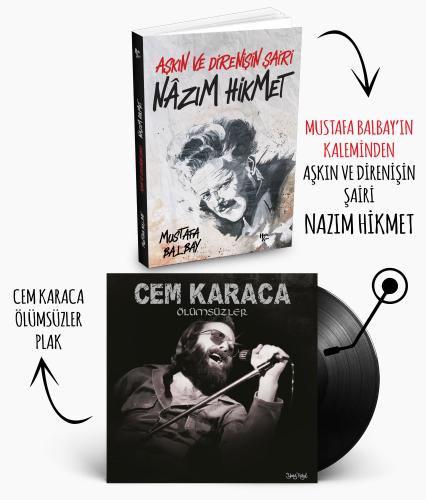 Plaklı Kitaplar - Nazım Hikmet - Cem Karaca Ölümsüzler Plak - Halkk