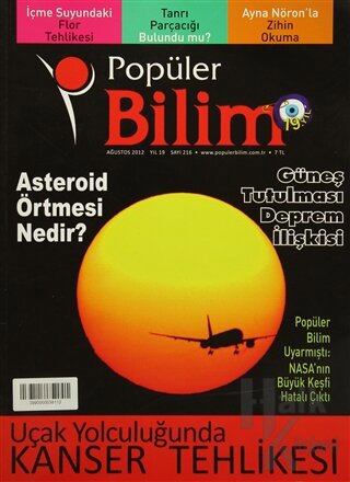 Popüler Bilim Dergisi Sayı: 216 Ağustos 2012