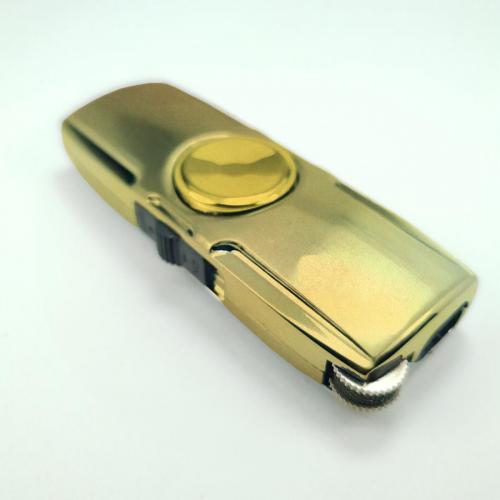 Premium Stres Çarklı Çakmak - İkili Jet Alevi - Rüzgara Dayanıklı Gold