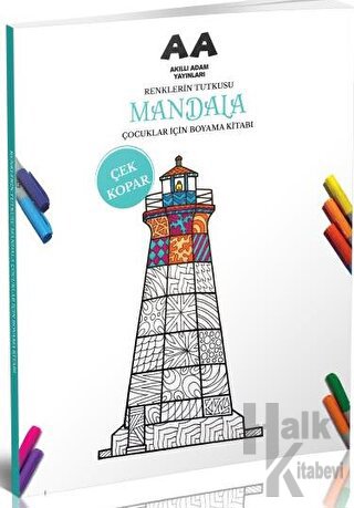Renklerin Tutkusu Mandala - Çocuklar İçin Boyama Kitabı - Halkkitabevi