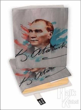 Renkli Atatürk İmza Kitap Kılıfı Kod - L-3322023