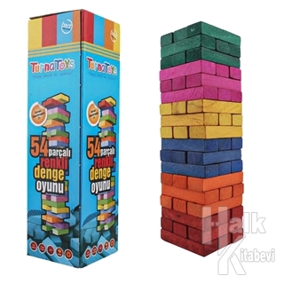 Renkli Denge Oyunu - 54 Parça - Halkkitabevi