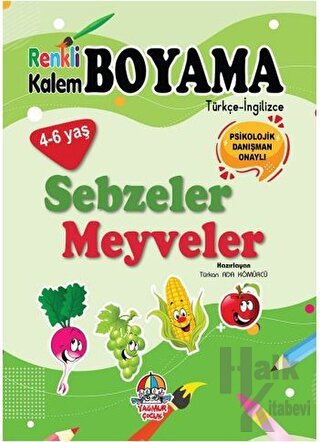 Renkli Kalem Boyama / Sebzeler - Meyveler
