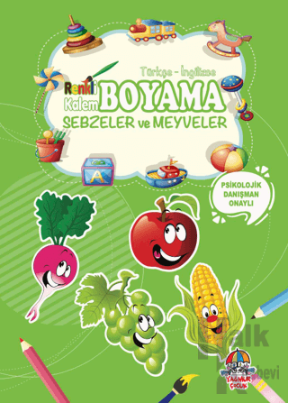 Renkli Kalem Boyama - Sebzeler ve Meyveler - Halkkitabevi