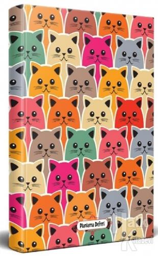 Renkli Yüzler - Kedi Temalı Planlama Defteri - -Halkkitabevi