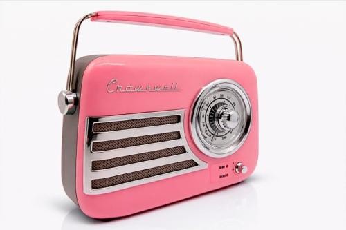 Retro Tasarımlı Bluetooth FM Radyo Pembe - Halkkitabevi