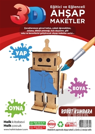 Robot Kumbara Ahşap Paket - Halkkitabevi
