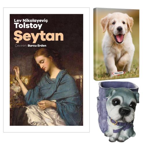 Şeytan - Tolstoy ve Dekoratif Köpek Kalemlik - Mutlu Prens Planlama Defteri
