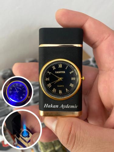 Kişiye Özel - Siyah Saatli Çakmak - Halkkitabevi Kişiye Özel - Siyah Saatli Çakmak - Halkkitabevi