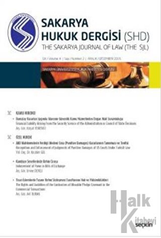 Sakarya Üniversitesi Hukuk Fakültesi Dergisi Cilt:4 – Sayı:2 Aralık 20