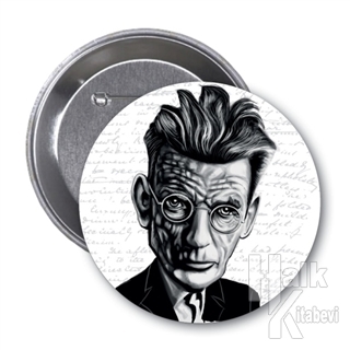 Samuel Beckett (Karikatür) - Rozet - Halkkitabevi