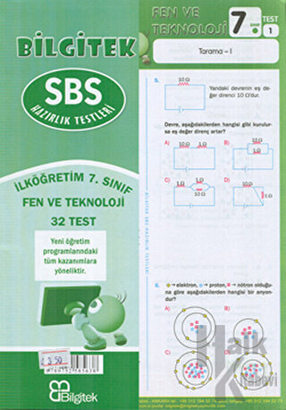 SBS Hazırlık Testleri Fen ve Teknoloji 7. Sınıf 32 Test - Halkkitabevi