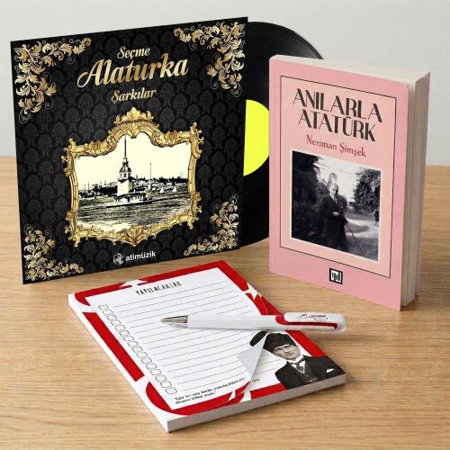 Seçme Alaturka Şarkılar Plak - Anılarla Atatürk - Bloknot ve Kalem - H