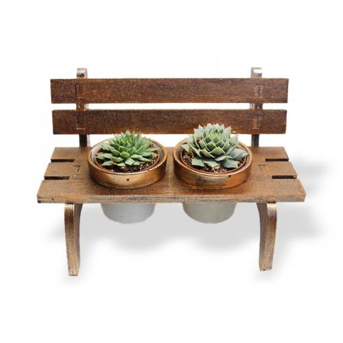 Sefa Bank 2'li Beton Saksılı , Bakır Renk - Halkkitabevi