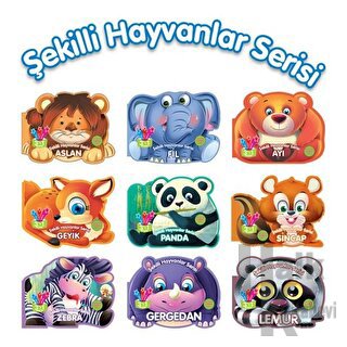 Şekilli Orman Hayvanları Serisi Seti - 9 Kitap Takım - Halkkitabevi