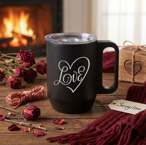 Sevgiler Gününe Özel - Love Kulplu Bardak - Halkkitabevi