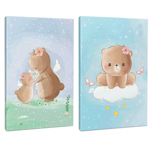 Sevimli Ayıcıklar 2li 64 Sayfa Çizgili Okul Defteri Seti -4 - Halkkita