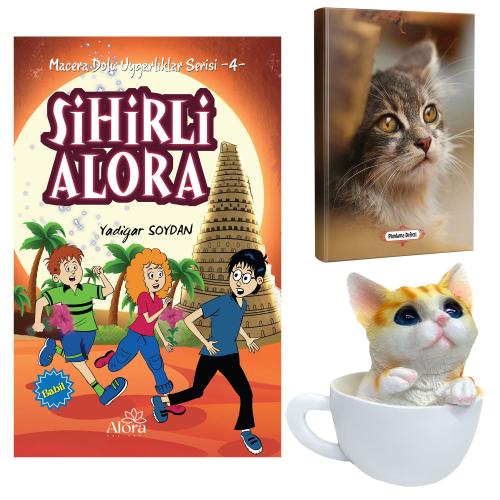 Sihirli Alora - Mini Kedi Planlama Defteri ve Sevimli Kedi Kalemlik