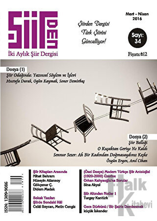 Şiirden İki Aylık Şiir Dergisi Sayı: 34 Mart-Nisan 2016 - Halkkitabevi