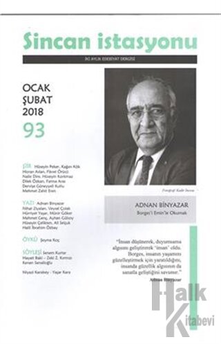 Sincan İstasyonu Edebiyat Dergisi Sayı: 93 Ocak - Şubat 2018 - Halkkit