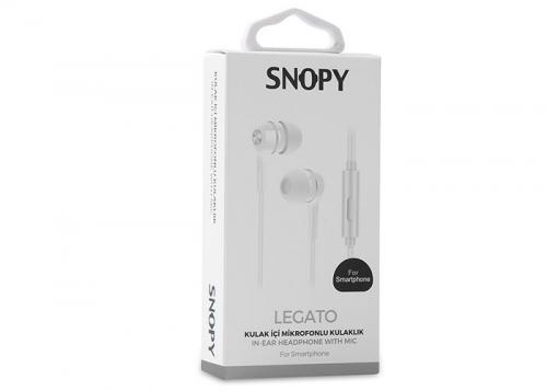 Snopy SN-778 LEGATO MP3 Kulak İçi Beyaz Mikrofon - Kulaklık - Halkkita