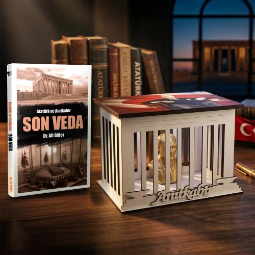 Son Veda ve Atatürk Büstlü Ahşap Anıtkabir Işıklı Maket - Halkkitabevi