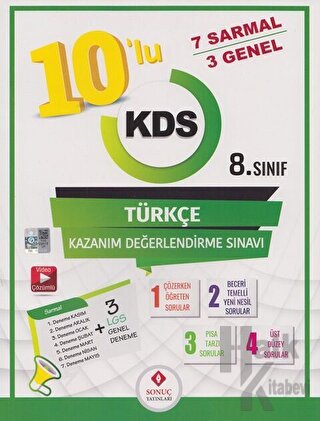 8. Sınıf Türkçe 10 lu Kazanım Değerlendirme Sınavı