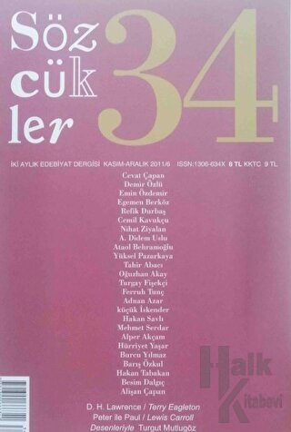 Sözcükler Dergisi Sayı: 34 Kasım - Aralık 2011 - Halkkitabevi