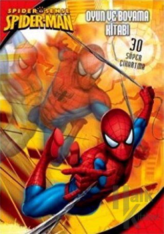 Spider-Man Oyun ve Boyama Kitabı (30 Süper Çıkartma) - Halkkitabevi