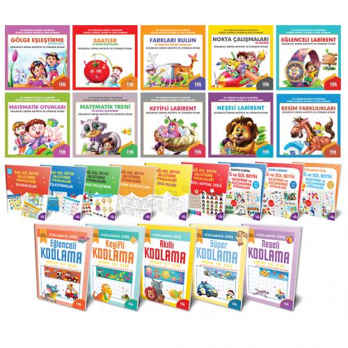 Süper Aktivite 10 Kitap Sağ-Sol Beyin 9 Kitap ve Kodlamaya Giriş 5 Kitap