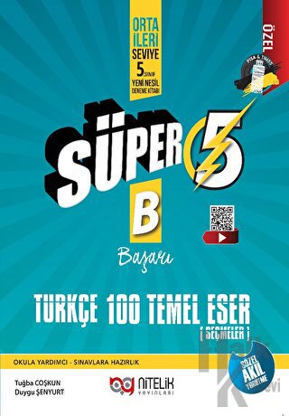 Süper 5 Türkçe 100 Temel Eser Yeni Nesil Deneme Kitabı - Halkkitabevi