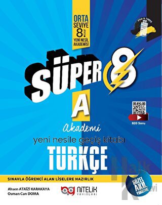 Süper 8 Türkçe A Yeni Nesile Geçiş Soru Kitabı - Halkkitabevi