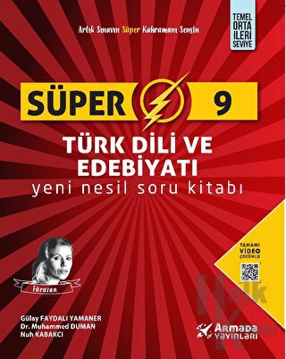 Süper 9 Türk Dili ve Edebiyatı Yeni Nesil Soru Kitabı