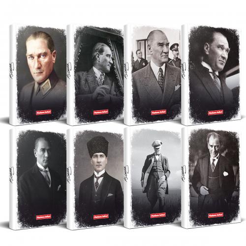 Tarihsiz Atatürk Planlama Defter Seti - 8 Ajanda - -Halkkitabevi
