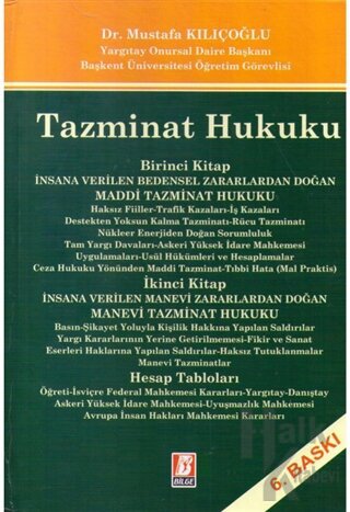 Tazminat Hukuku - 6098 Sayılı Türk Borçlar Kanunu'na Uyarlı (Ciltli) -