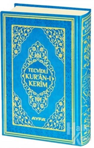 Tecvidli Kur'an-ı Kerim Cami Boy Mühürlü (Mavi Kapaklı) (135TR) (Ciltli)