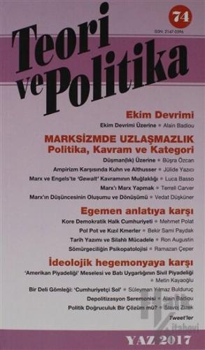Teori ve Polikita Dergisi Sayı: 74 Yaz 2014 - Halkkitabevi