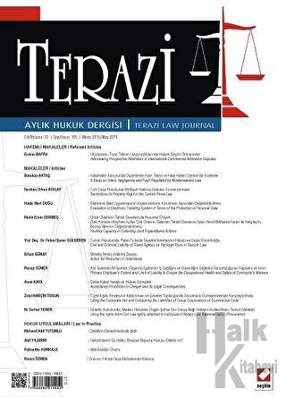 Terazi Aylık Hukuk Dergisi Sayı:105 Mayıs 2015